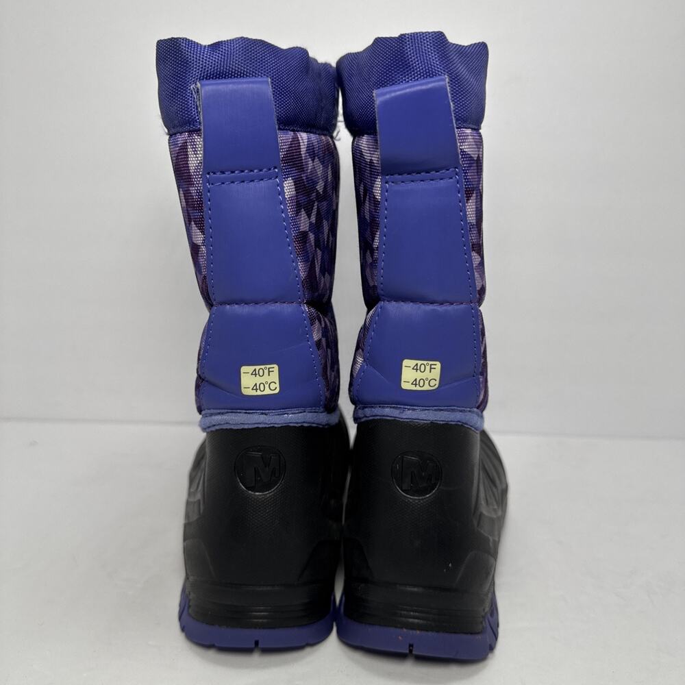 Merrell - Snow Boots - Girls Size 12 - Snow Quest Waterproof Purple Mosaic -40 F - Picture 4 of 11